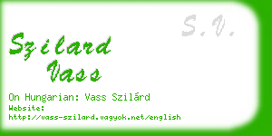 szilard vass business card