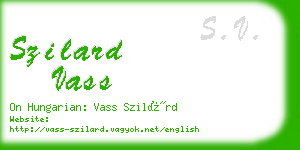szilard vass business card